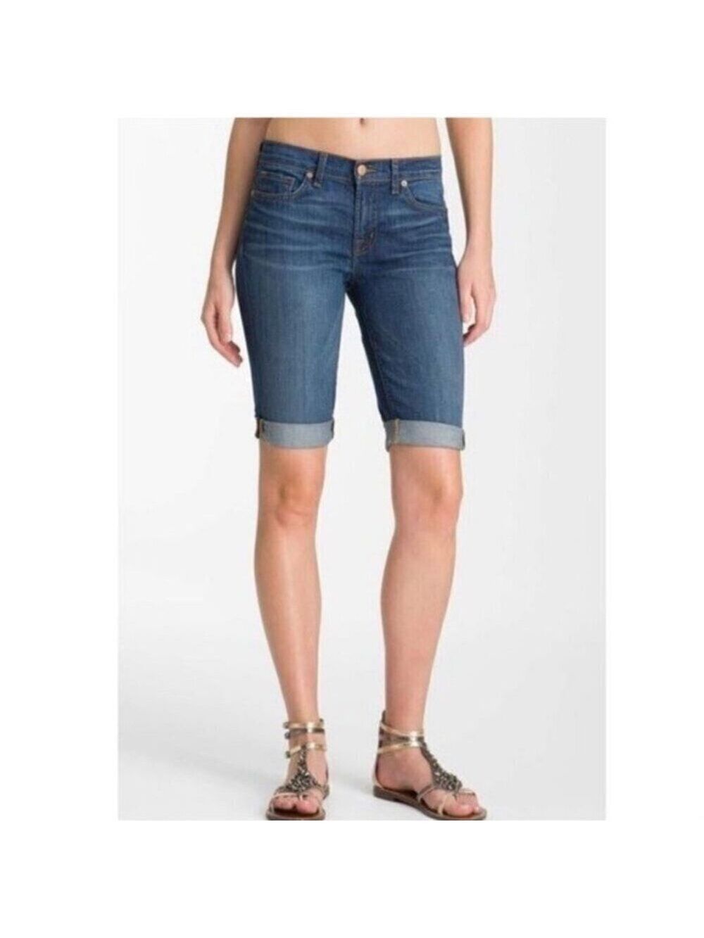 J Brand Saturn Cuffed Jean Jorts Shorts 5 Pocket Denim 27